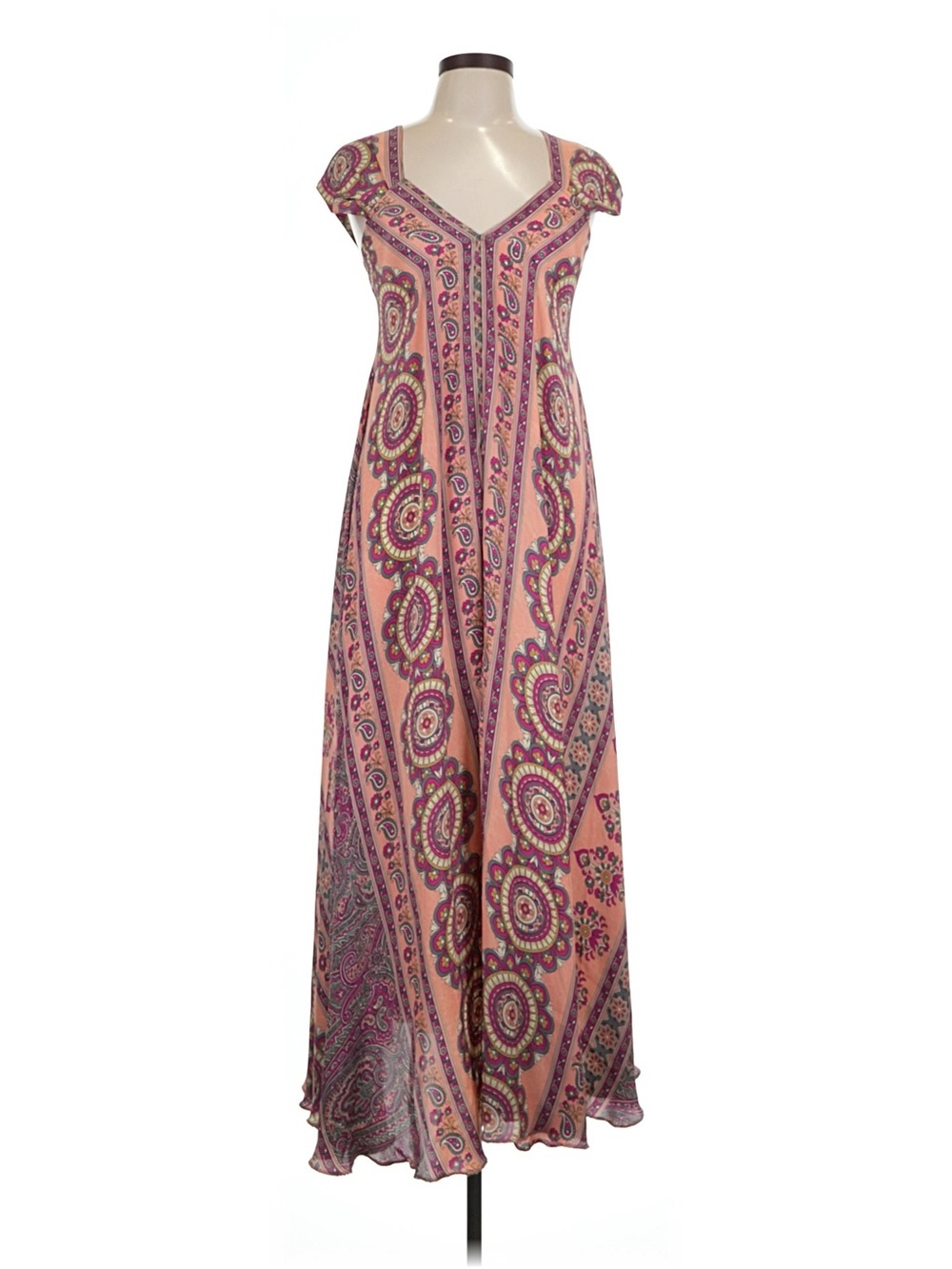 Karma Highway Paisley V-Neck Maxi Dress